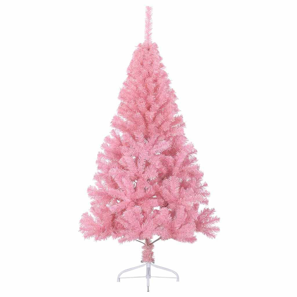 Künstlicher Vorbeleuchteter Weihnachtsbaum Rosa 120 Cm PVC