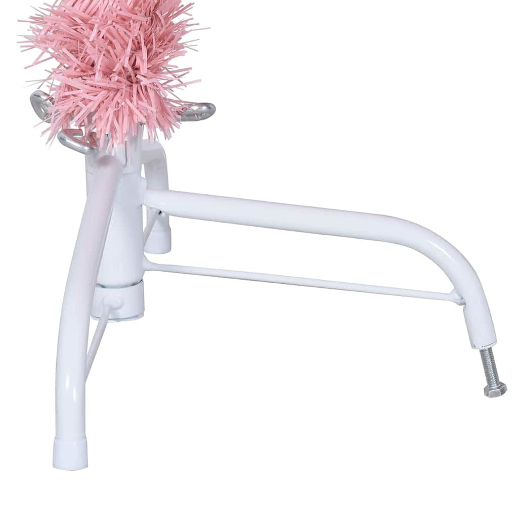 Künstlicher Vorbeleuchteter Weihnachtsbaum Rosa 120 Cm PVC